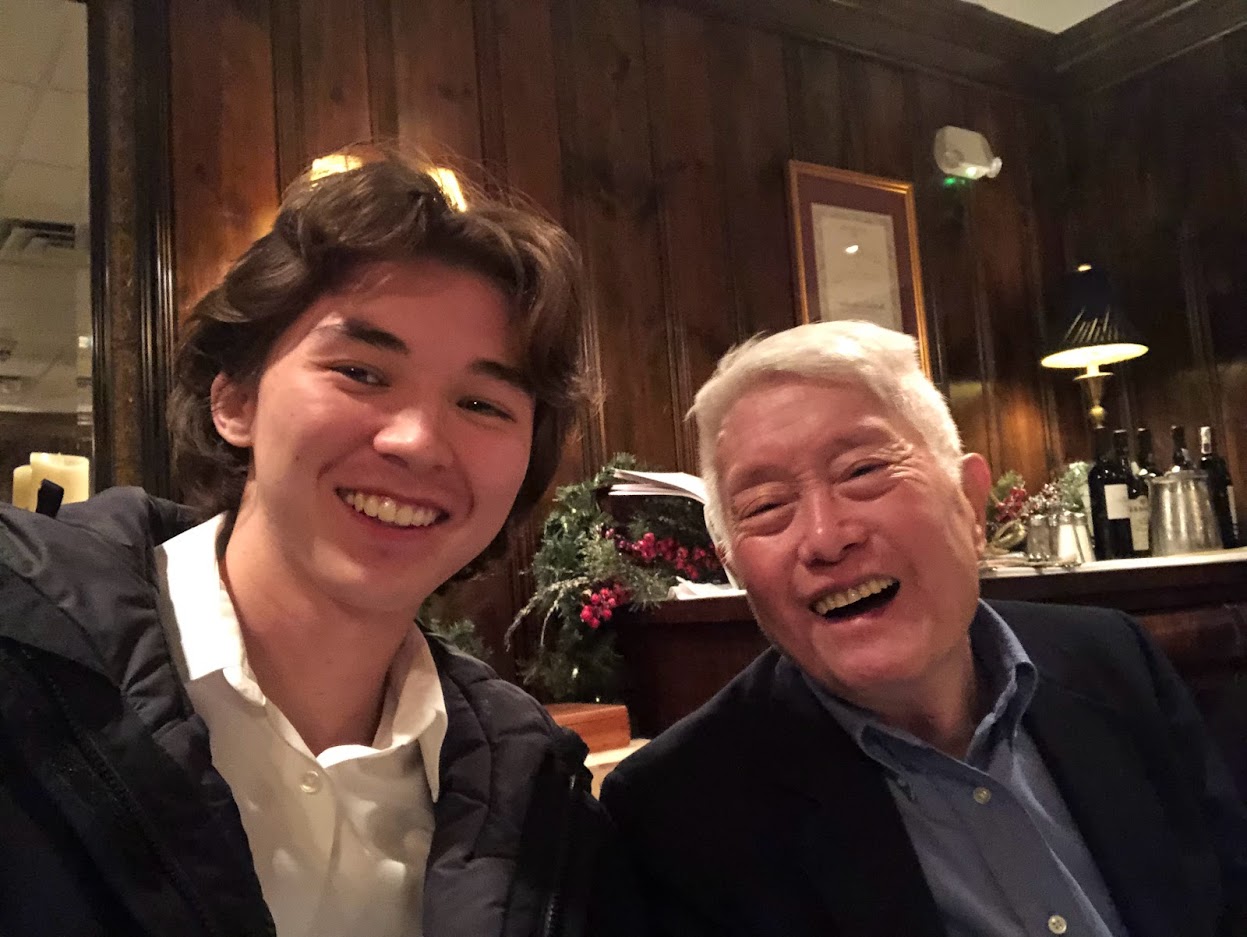 A selfie I took of my Grandpa and I celebrating his 60th wedding aniversary